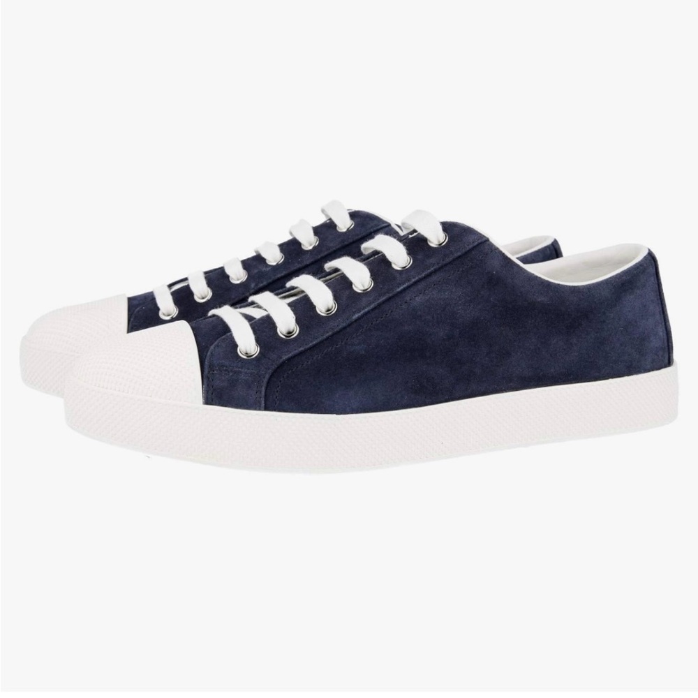 Prada Navy Suede Sneakers